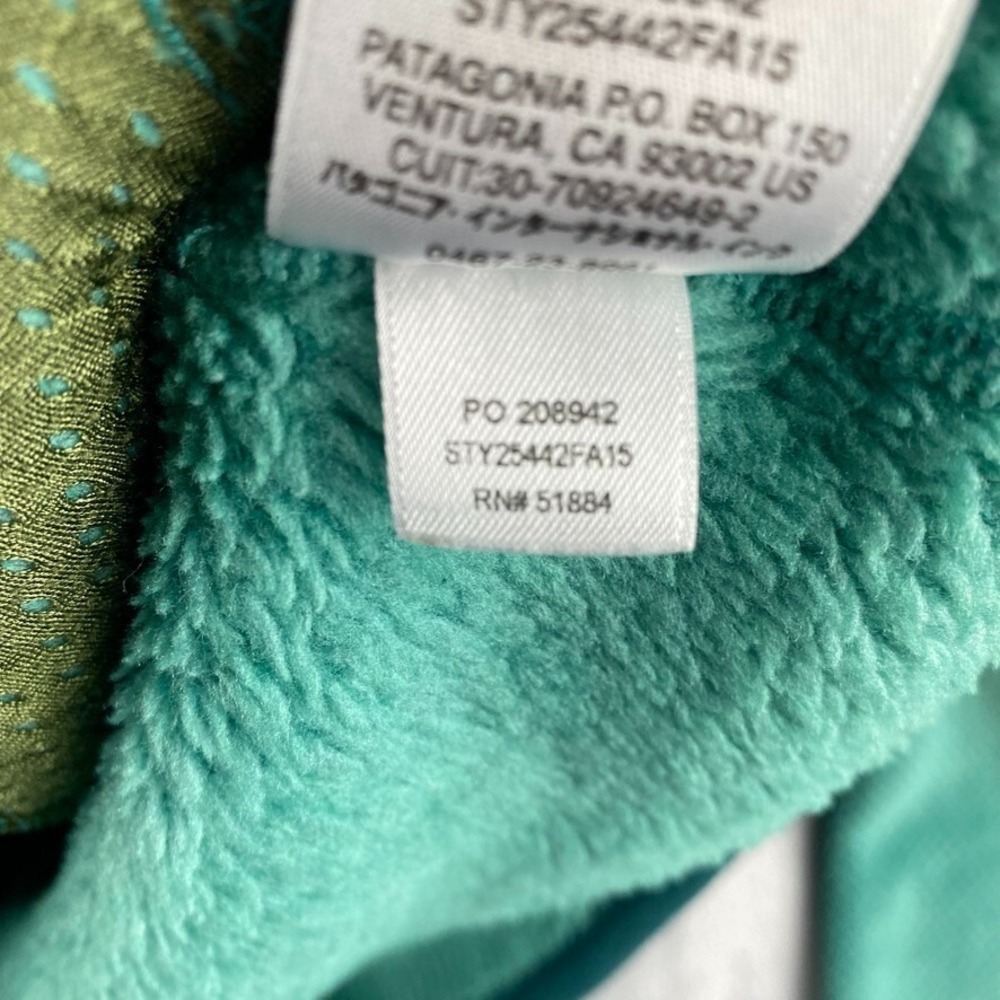 Patagonia Retool Snap-T Pullover Womens Medium Green Sweatshirt Grid Fleece - Picture 7 of 11